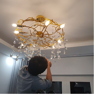 lắp đèn trang trí