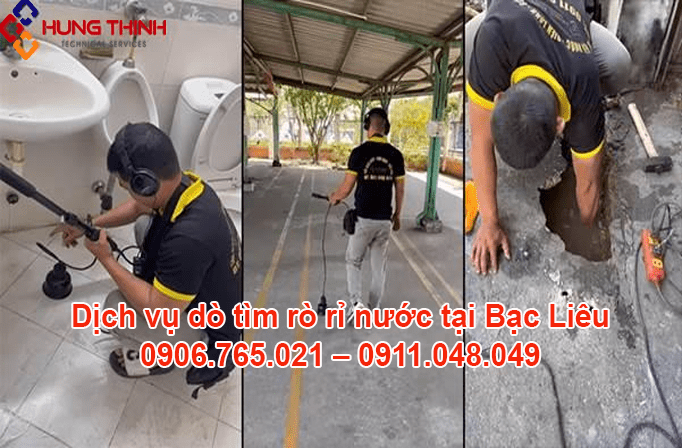 Dò tìm rò rỉ nước tại Bạc Liêu – Giá Rẻ, Chính Xác