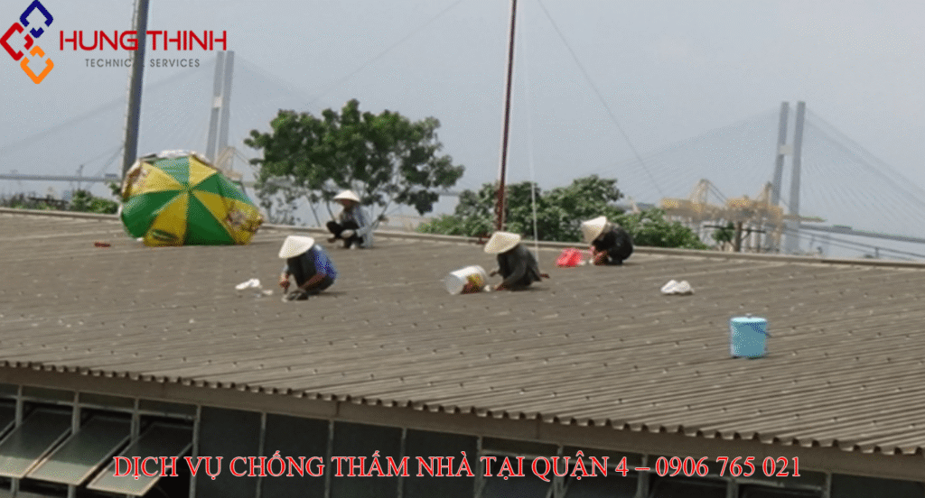 Công ty chống thấm Điện Nước Hưng Thịnh cung cấp dịch vụ chống thấm nhà trọn gói chất lượng, triệt để tại quận 4