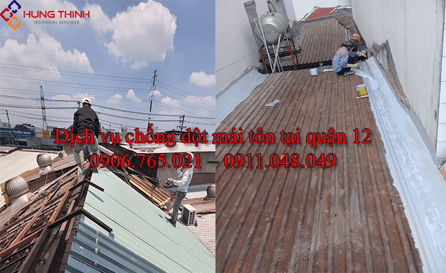 Thợ chống dột mái tôn tại quận 12 – Uy tín – Tận Tâm