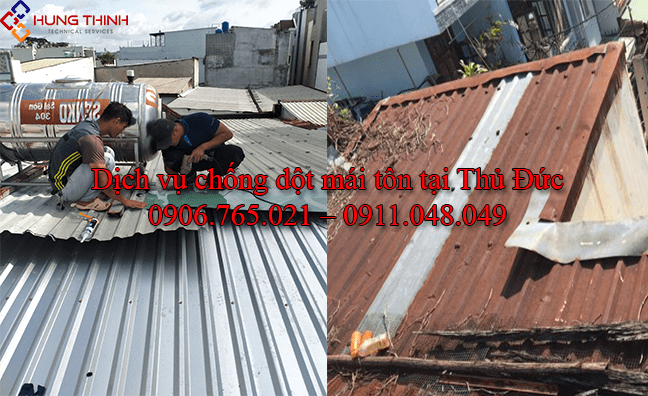 Thợ chống dột mái tôn tại Thủ Đức – Chuyên nghiệp
