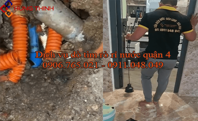 Dịch vụ dò tìm rò rỉ nước tại quận 4 TPHCM