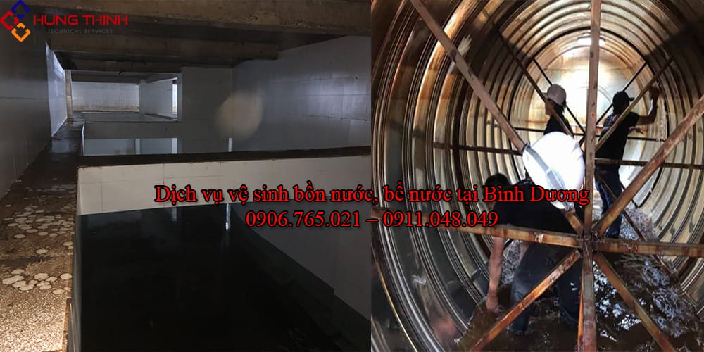 Vệ sinh bồn nước, bể nước tại Bình Dương