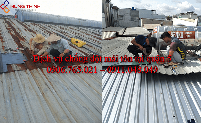 Thợ chống dột mái tôn tại quận 5 – Cam kết GIÁ RẺ
