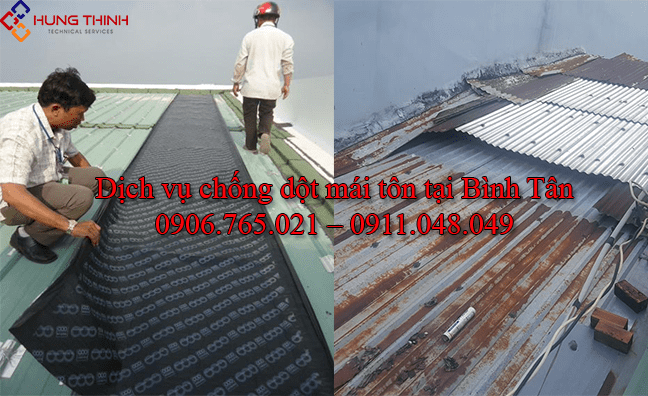 Thợ chống dột mái tôn quận Bình Tân – Tay nghề cao