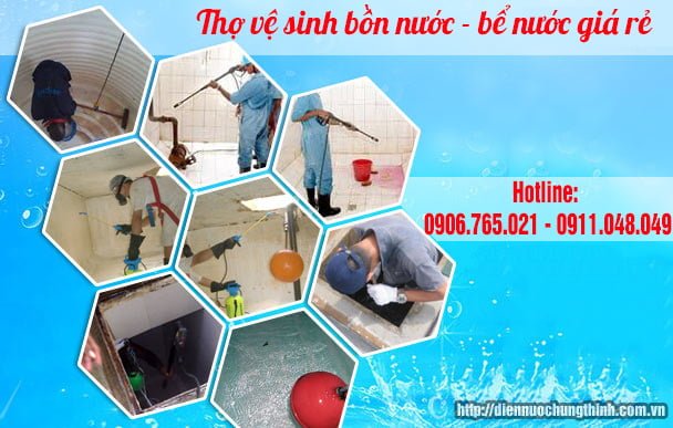 Thợ vệ sinh bồn nước giá rẻ